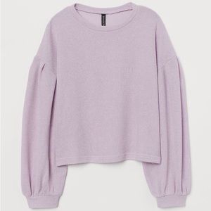 Purple puff sleeved sweater